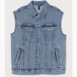 H&M Divided Distressed Denim Vest 14